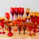 Set of 2 handmade glasses by artist Professor Zbigniew Horbowy