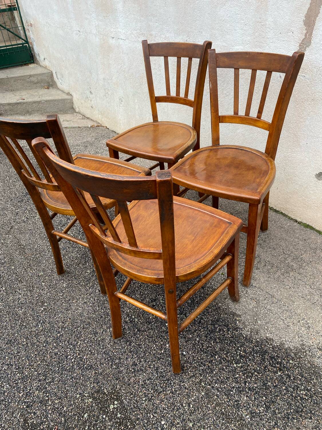 Set de 4 chaises bistrot rustiques