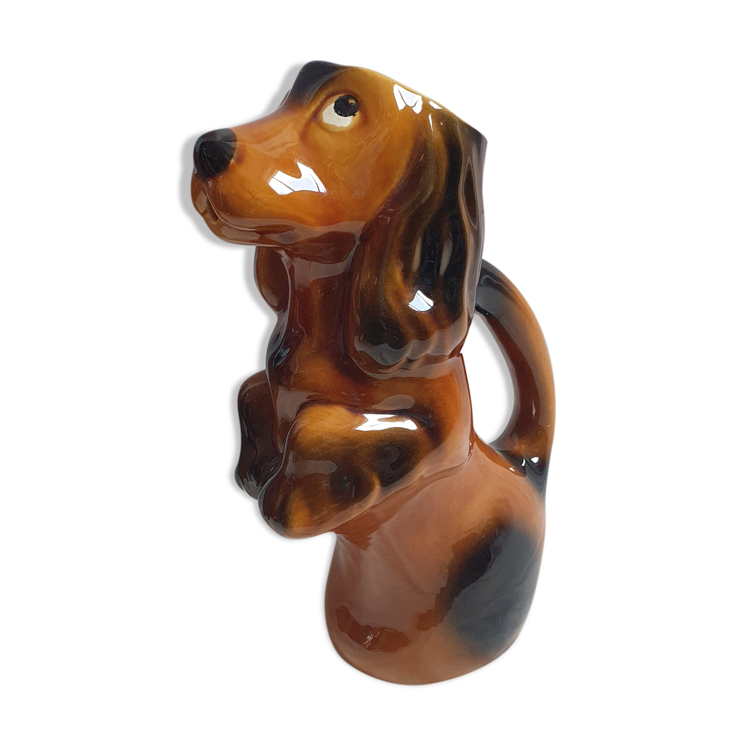 Ceramic pitcher dog dachshund