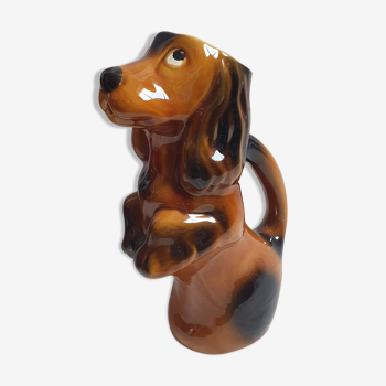 Ceramic pitcher dog dachshund