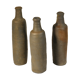 Lot de trois bouteilles en grès