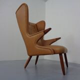 Teak and leather armchair by Svend Skipper for Skippers Møbler, Denmark, 1960s