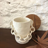 White chain vase - Cassandre Bouilly