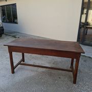 Rustic monastery farmhouse table, antique, 19th century, made of walnut.