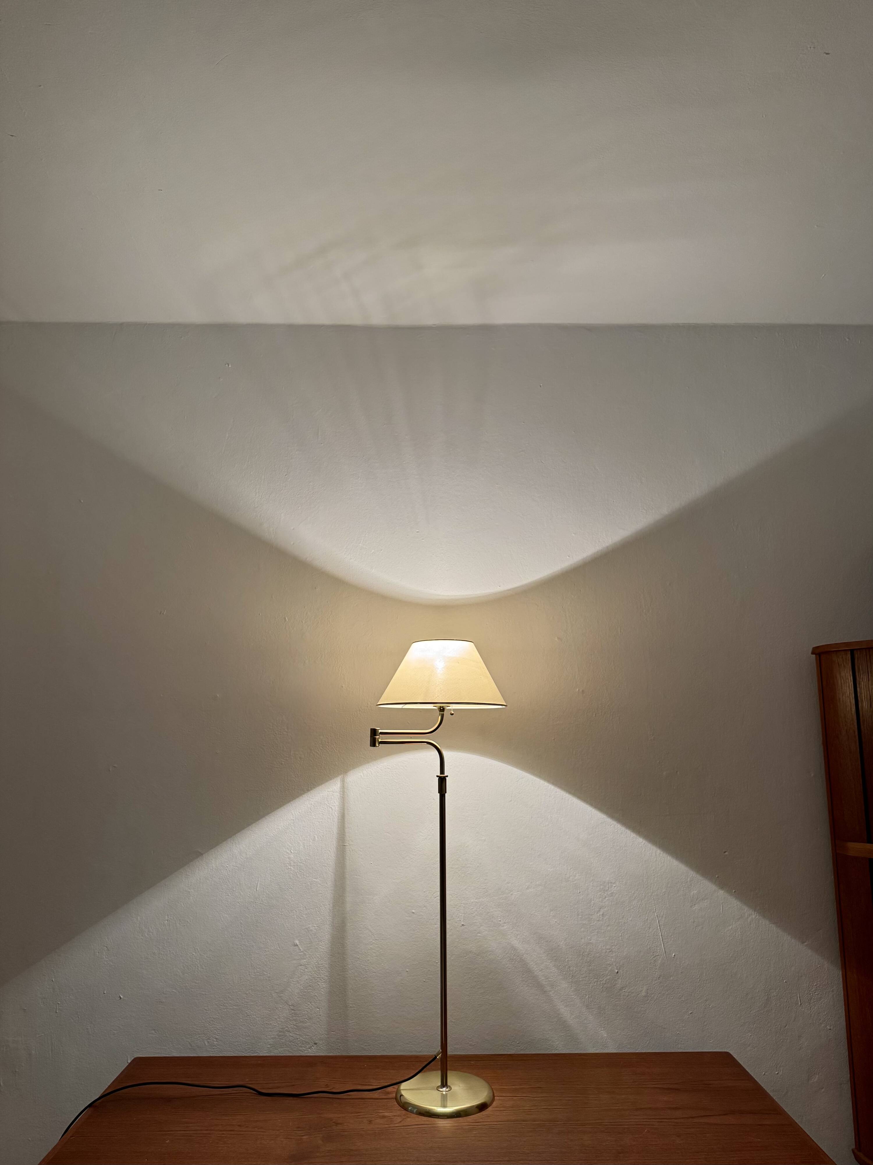 1970s brass lesan floor lamp by florian schulz