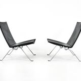 Set Of 2 Pk22 Armchairs By Poul Kjærholm For Fritz Hansen, 1990s