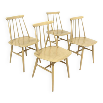 Set of 4 teak "Fanett" chairs by Ilmari Tapiovaara, Sweden, 1960