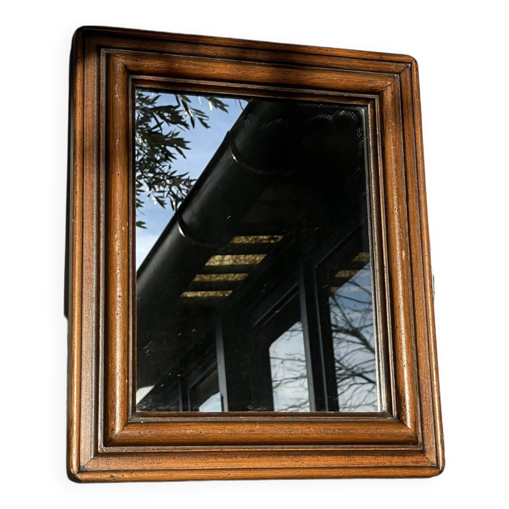 Antique wooden wall mirror