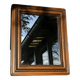 Antique wooden wall mirror