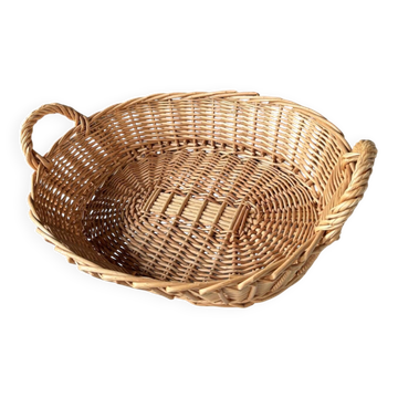 Panier en osier artisanal tressé