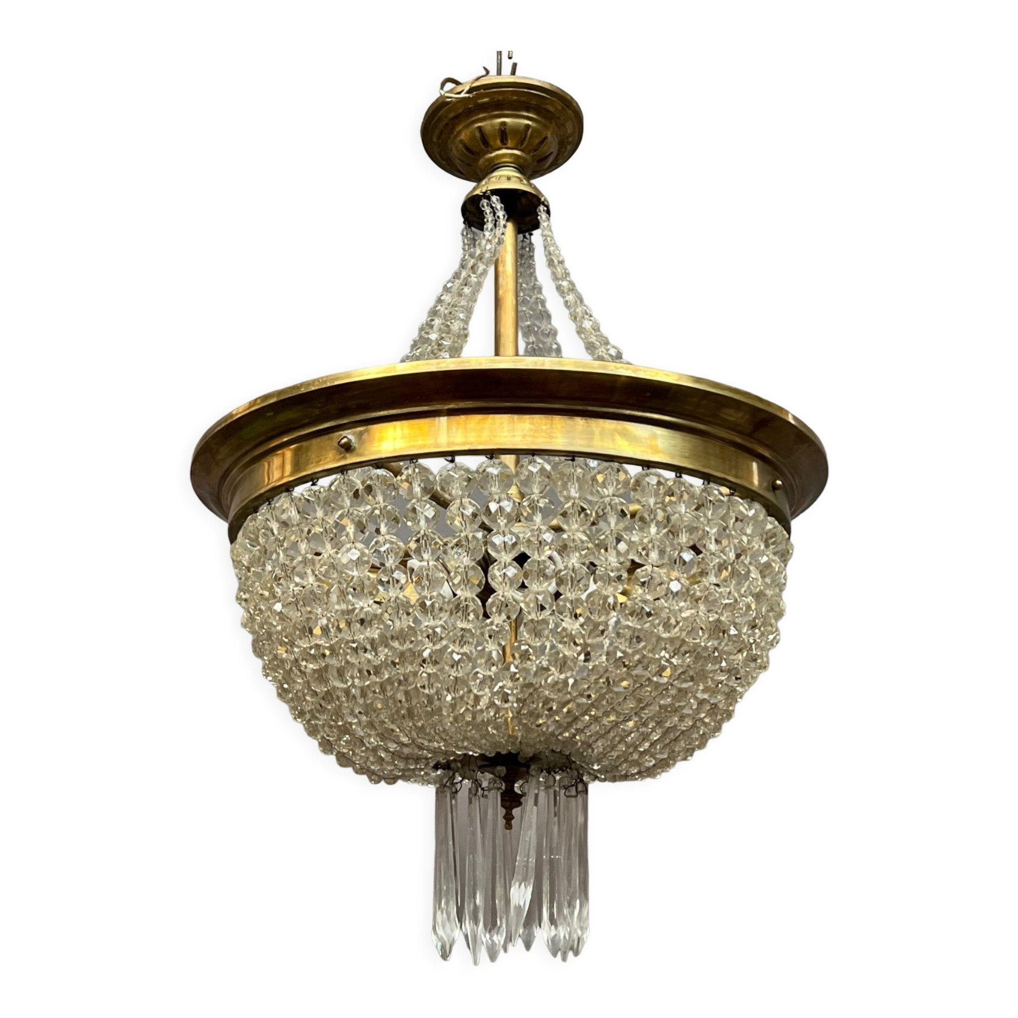 Crystal chandelier "Pearl basket"