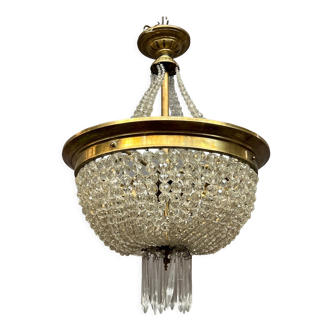 Crystal chandelier "Pearl basket"