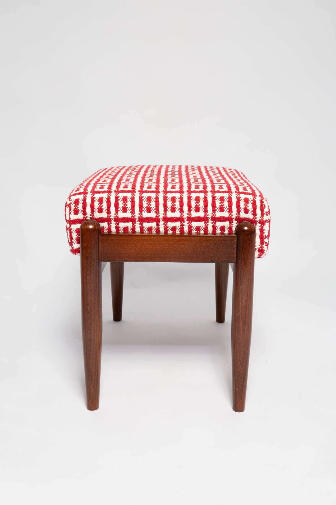 Mid Century GFM stool pair in Dedar Jacquard Tweed, E. Homa, Europe, 1960s
