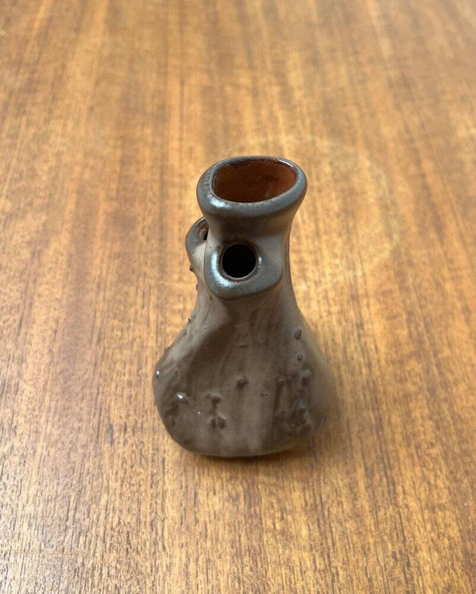 Organic studio pottery vase in mid-century style by Montanus & Remy, Germany, 1960s.