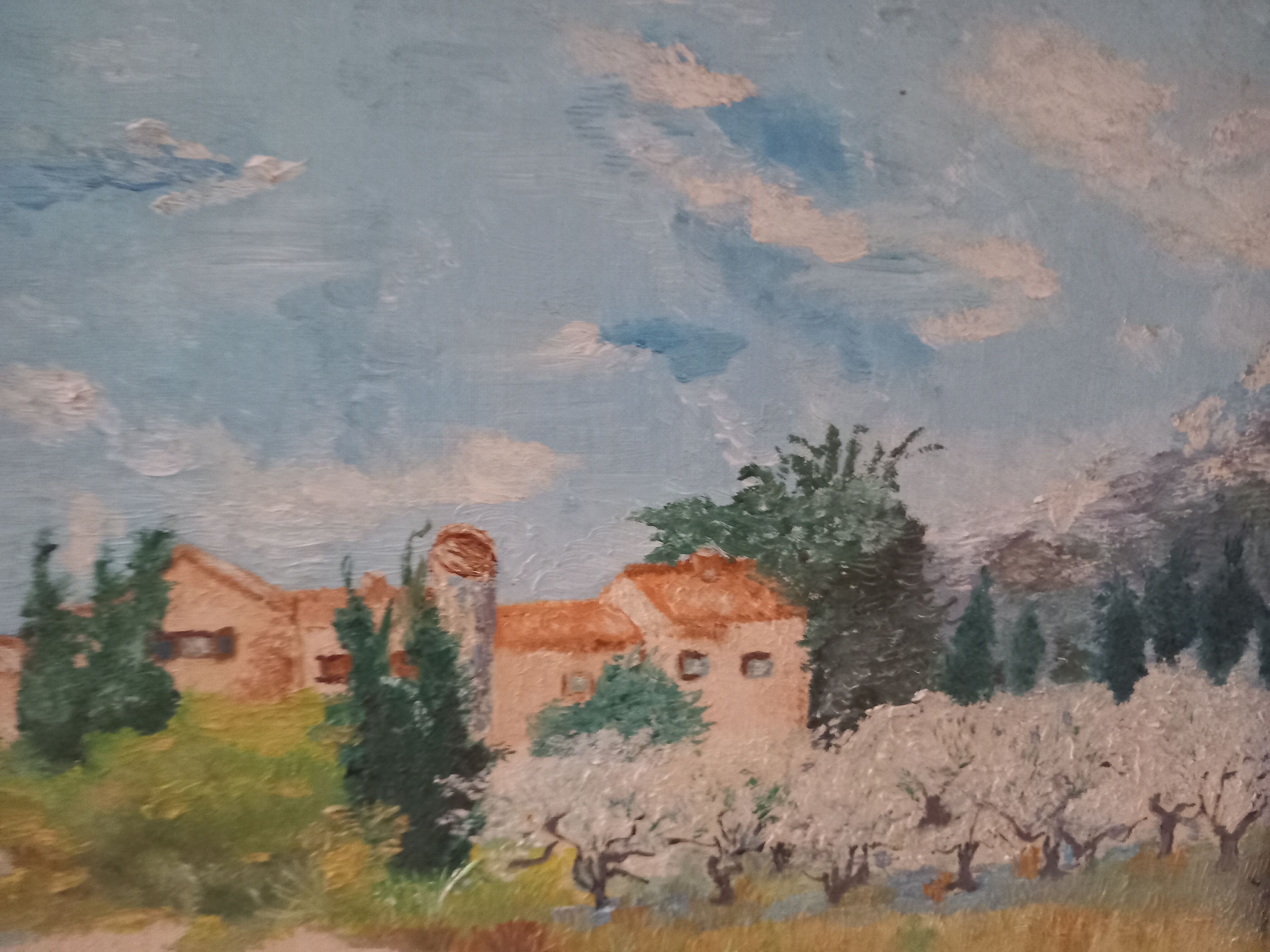 Oil on panel signed-landscape