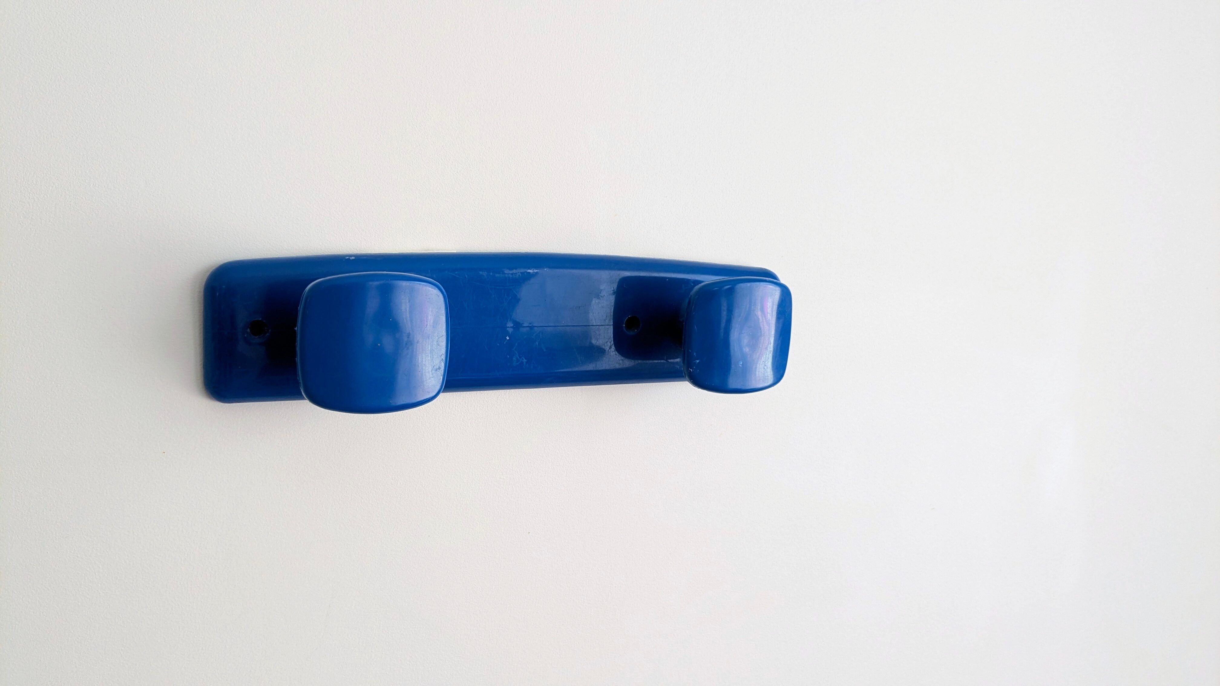 Vintage wall hook Syla model 6086 cobalt blue