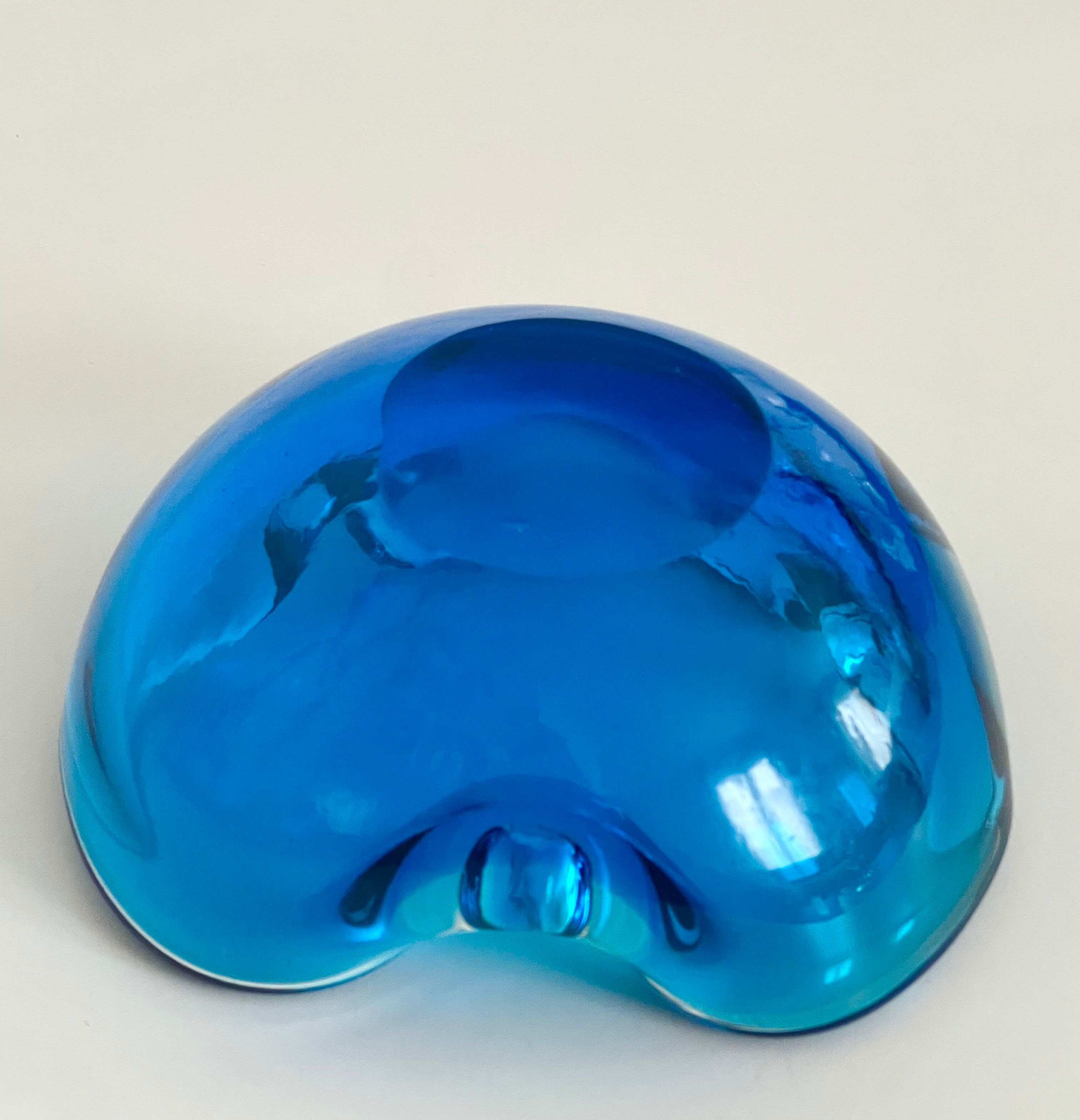 Murano Sommerso blue vide-poche 1970.