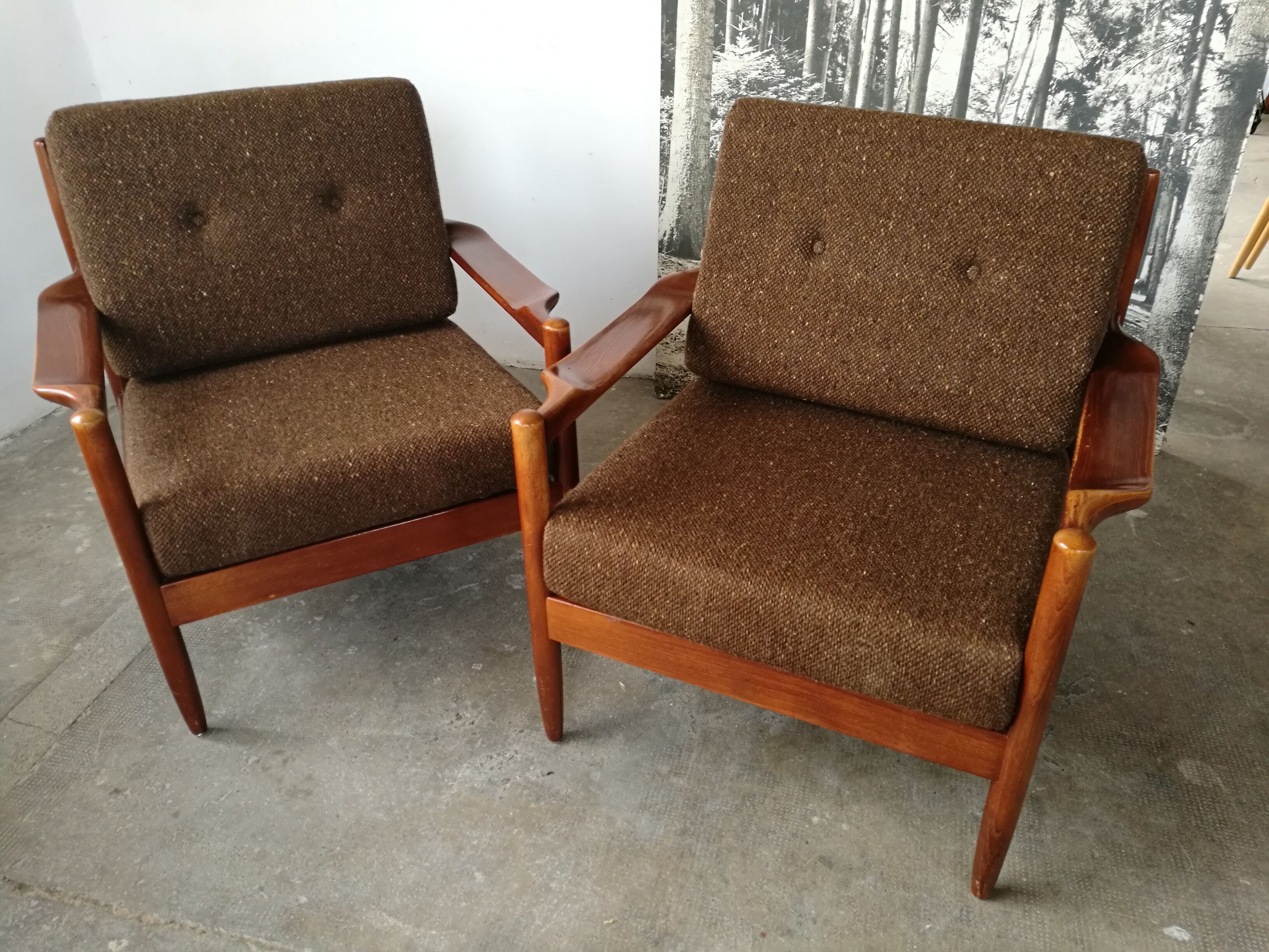 Pair of Scandinavian armchairs