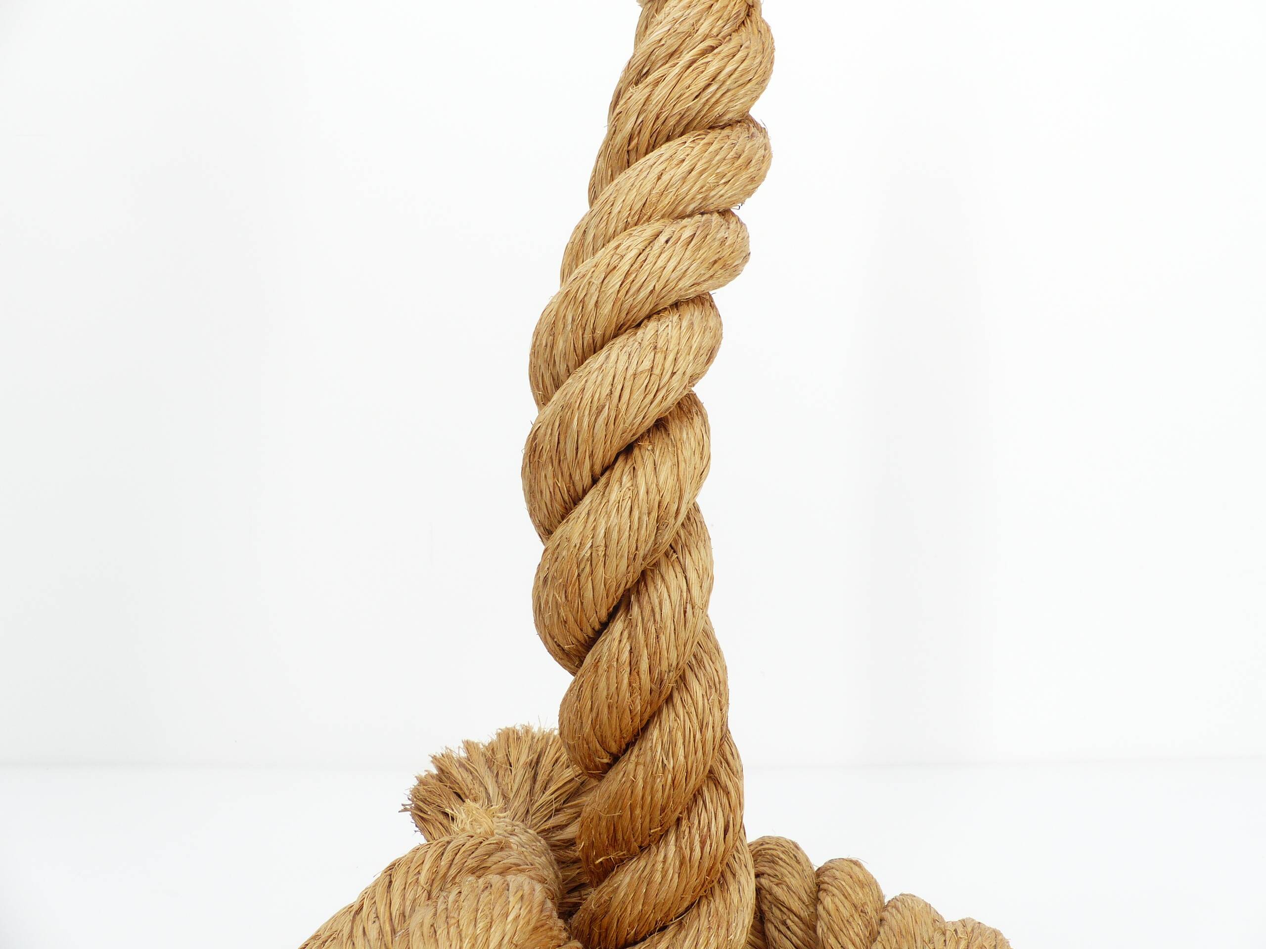 Rope lamp, work in the style of Audoux & Minet, circa 1970-1980
