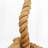 Rope lamp, work in the style of Audoux & Minet, circa 1970-1980