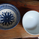 Duo of mismatched old bowls