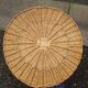 Round wicker side table