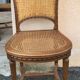 Set of 5 wooden chairs cane