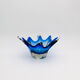 Large Bohemian Crystal Coupe Hospodka Blue Sommerso 1960