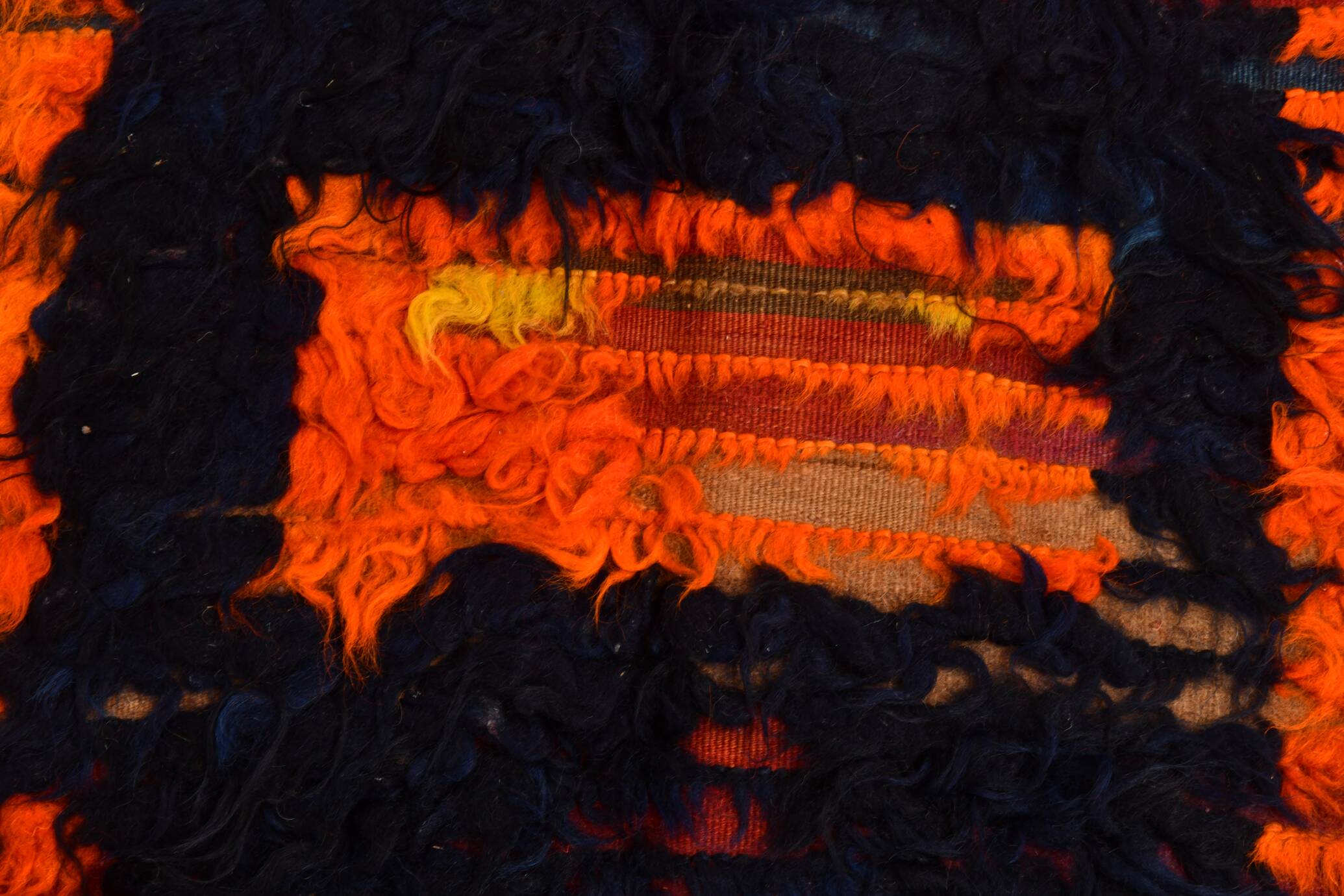 4x11 Red & Orange Handmade %100 Wool Moroccan Runner Rug, 128x346Cm