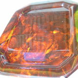 Old tray 1970s in lucite way tortoiseshell deco living room