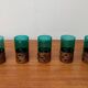 Drinking glasses in green glass and copper in mid-century style by Nanny Still, 1960s, set of 5.