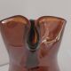 60's amber glass pitcher