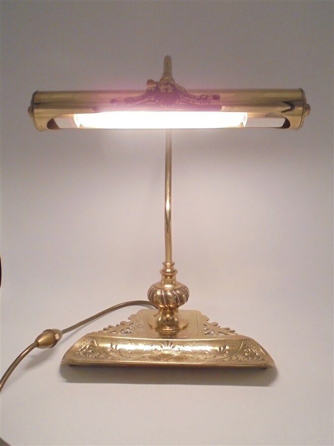 Brass desk lamp