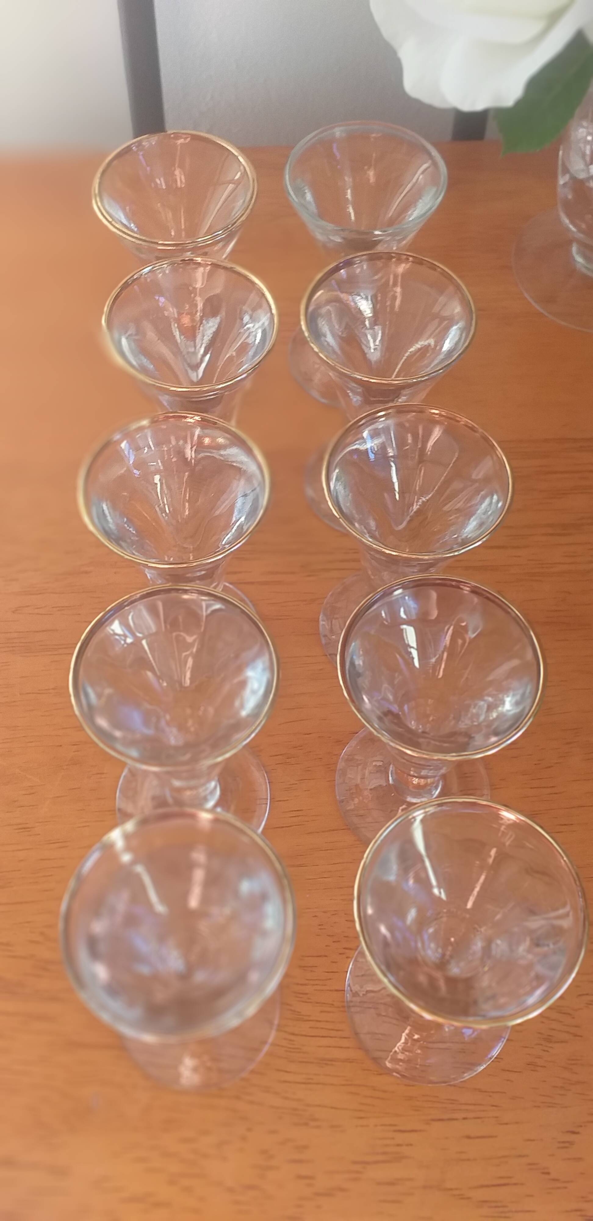 Thick glass liquor glasses