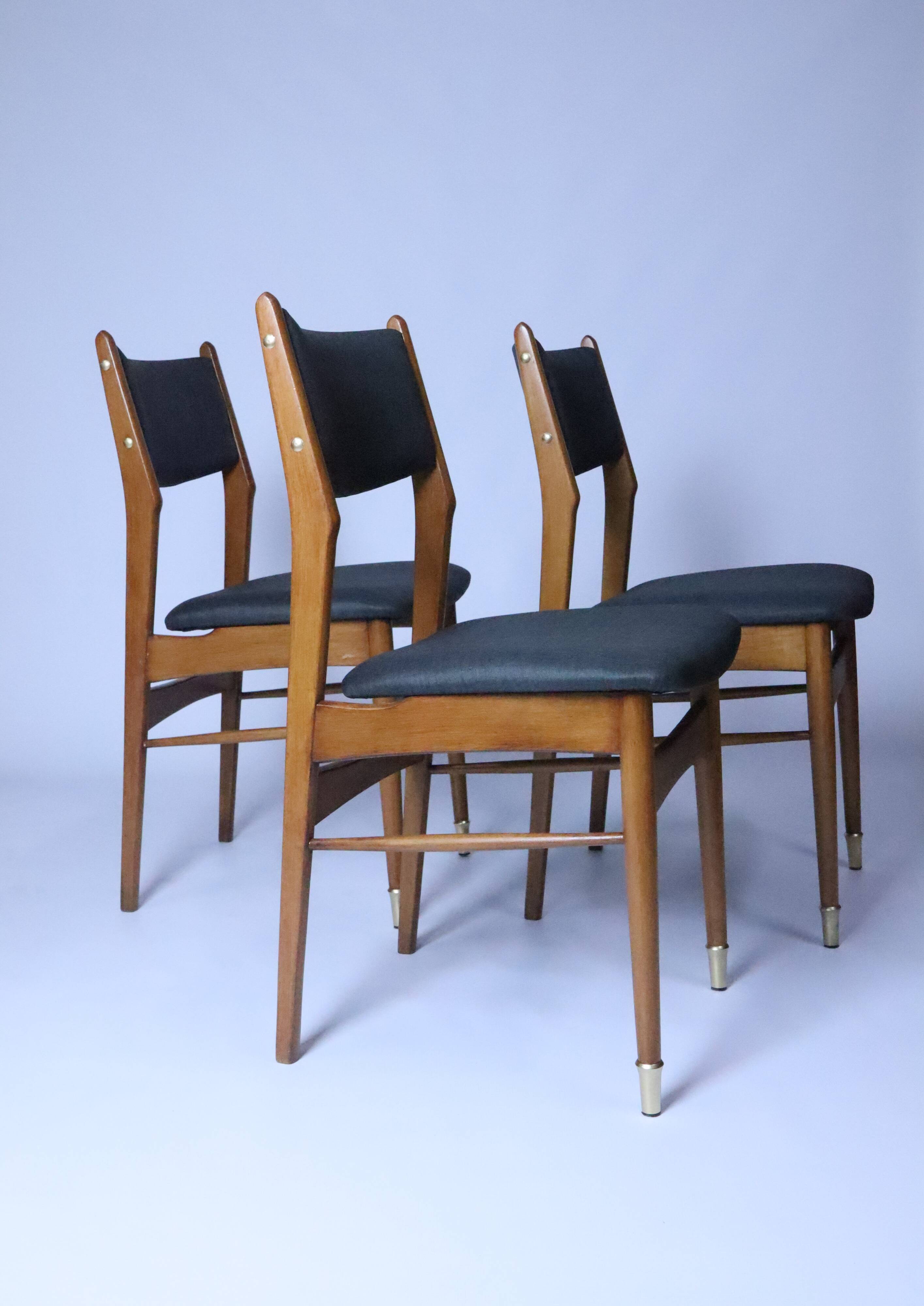 Lot de 6 chaises scandinaves pour salle à manger, tissu gris acier, facile d'entretien