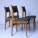 Lot de 6 chaises scandinaves pour salle à manger, tissu gris acier, facile d'entretien