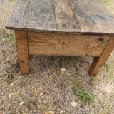 Rustic solid oak coffee table farmhouse initials J C