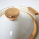 Teapot porcelain white and gold aluminite frugier limoges vintage