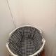 Vintage oval white wicker basket