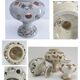 Three Saint-Uze ceramic tealight candle holders, early 20th century