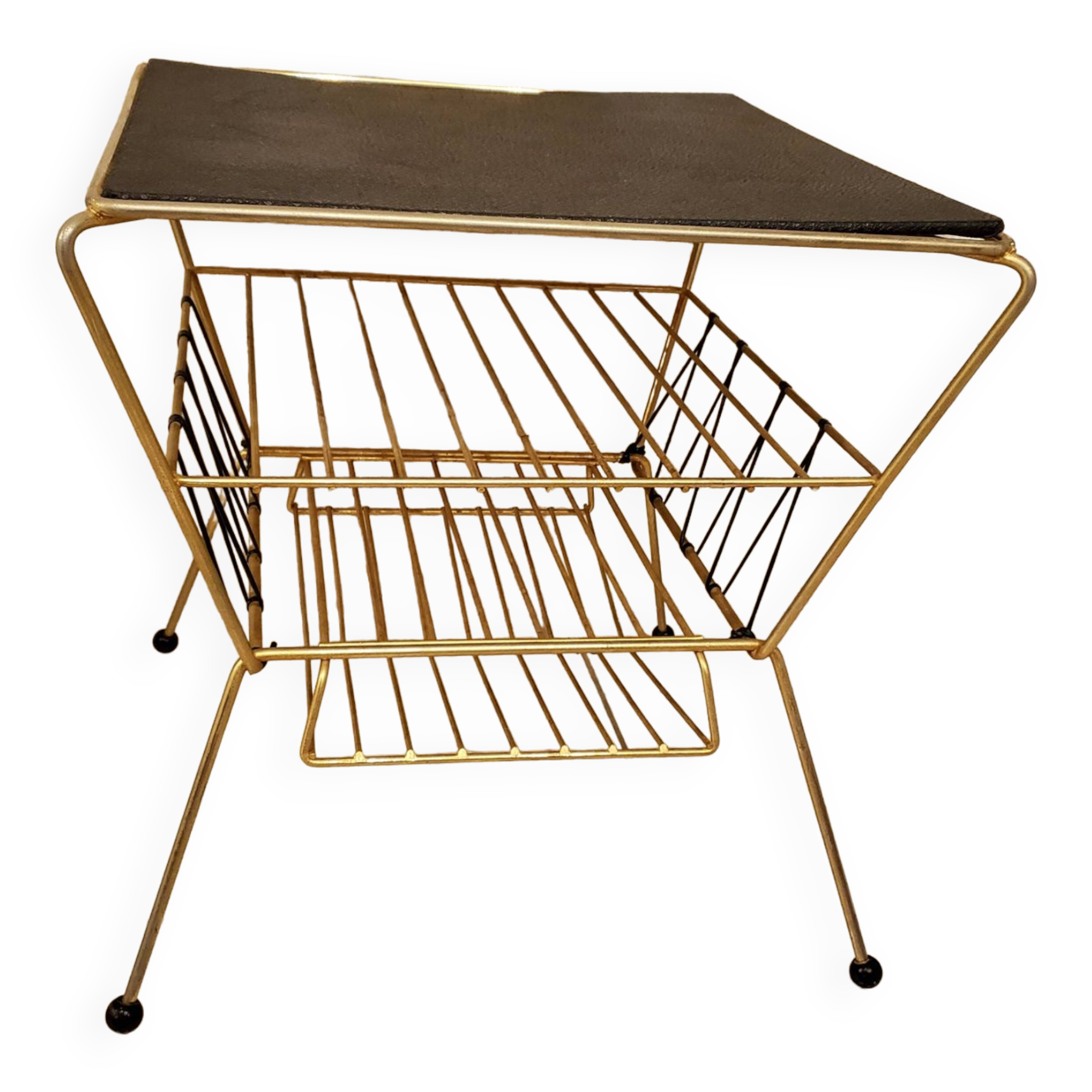 Table basse avec porte revues vintage – 1960