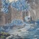 Ecole Italienne du XIXème siècle  « La source de la nymphe Egérie » Gouache