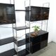 Deens design Denka modulaire kast met chromen houders en planken
