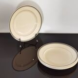 Set of semi-hollow ceramic plates from St Amand
