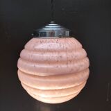 pink opaline pendant light