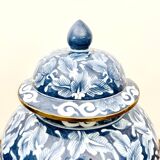 Beautiful Royal Benjarong Ginger Jar or Vase – Blue and Gold