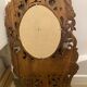 Carved mirror with integrated shelf