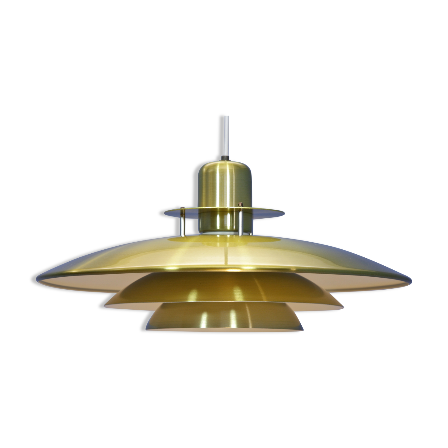 Large danish pendant in brass, 1960s