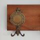 Wall-mounted coat rack 3 hooks brass vcr italy - vintage decoration