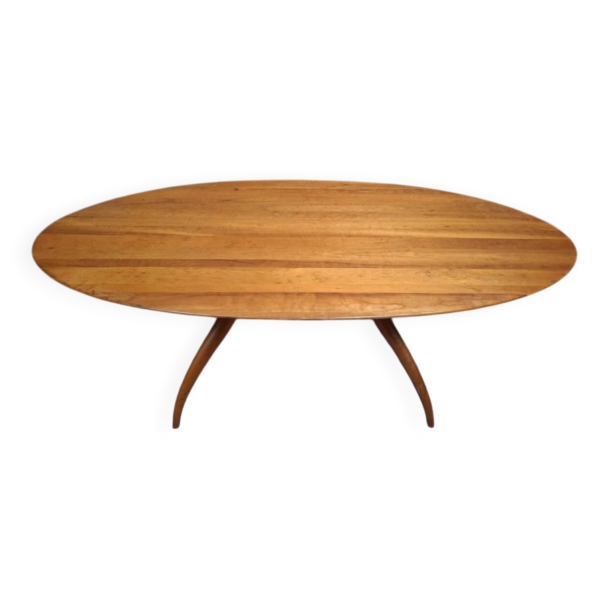 Oval dining table with organic design by Maurizio Marconato & Terr.